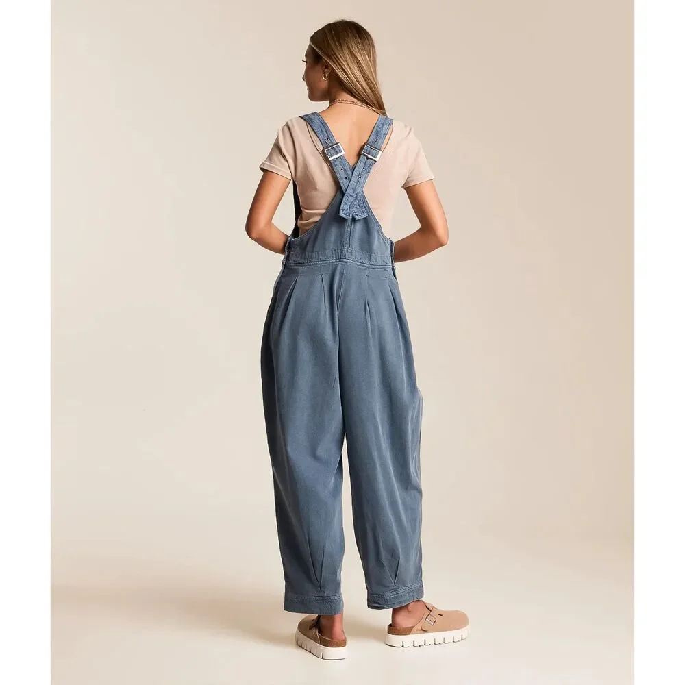 Free People We The Free Felix Tapered Overalls Blue Size M NWOT $148 retail